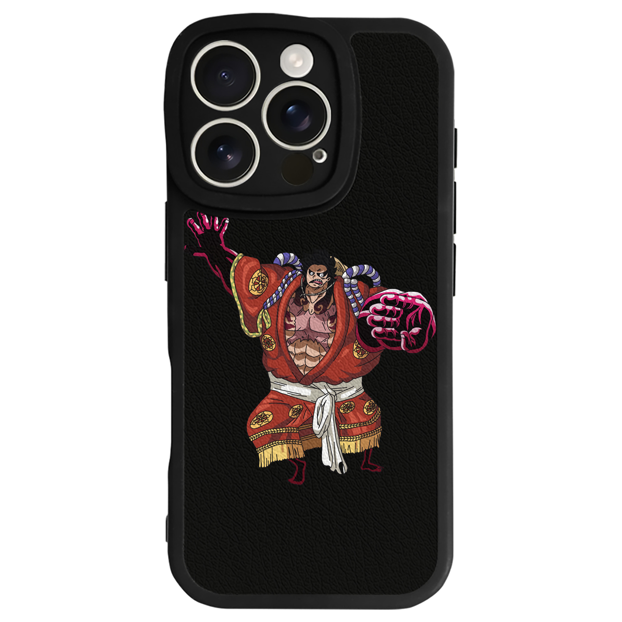 （画像用） ワンピース モンキー・D・ルフィ ONE PIECE Monkey D. Luffy 【iPhone 16シリーズ対応】シリコンスマホケース（レザー調） 材質：シリコン